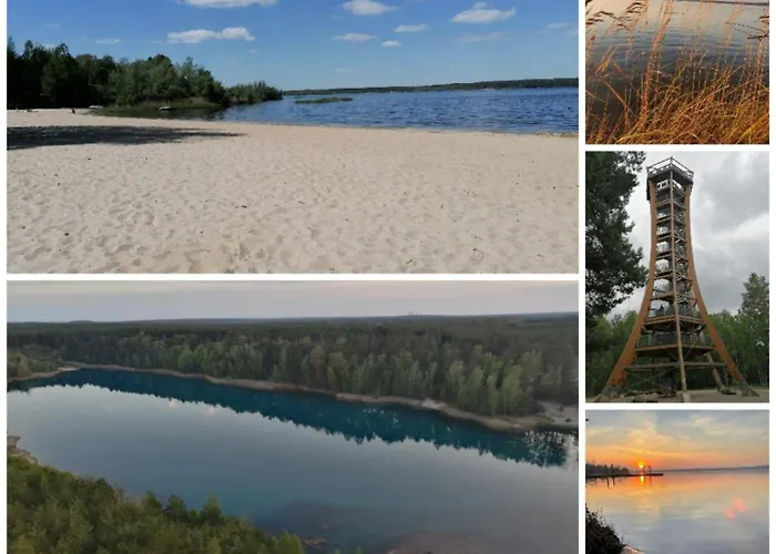 Kamp alanı Schlafen Im Fass Mit Sonnenuntergang Blick